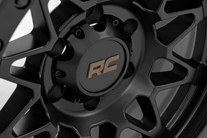 Rough Country 78170912B Rough Country 78 Series Wheel | Simulated Beadlock | Black | 17x8.5 | 6x5.5 | +0mm