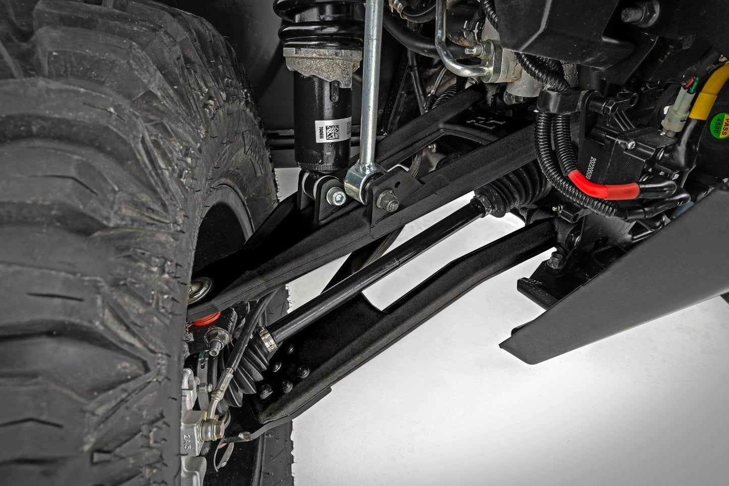 Rough Country 93174BLK Black Aluminum Control Arms | 2" Forward Offset | Polaris Ranger XP 1000