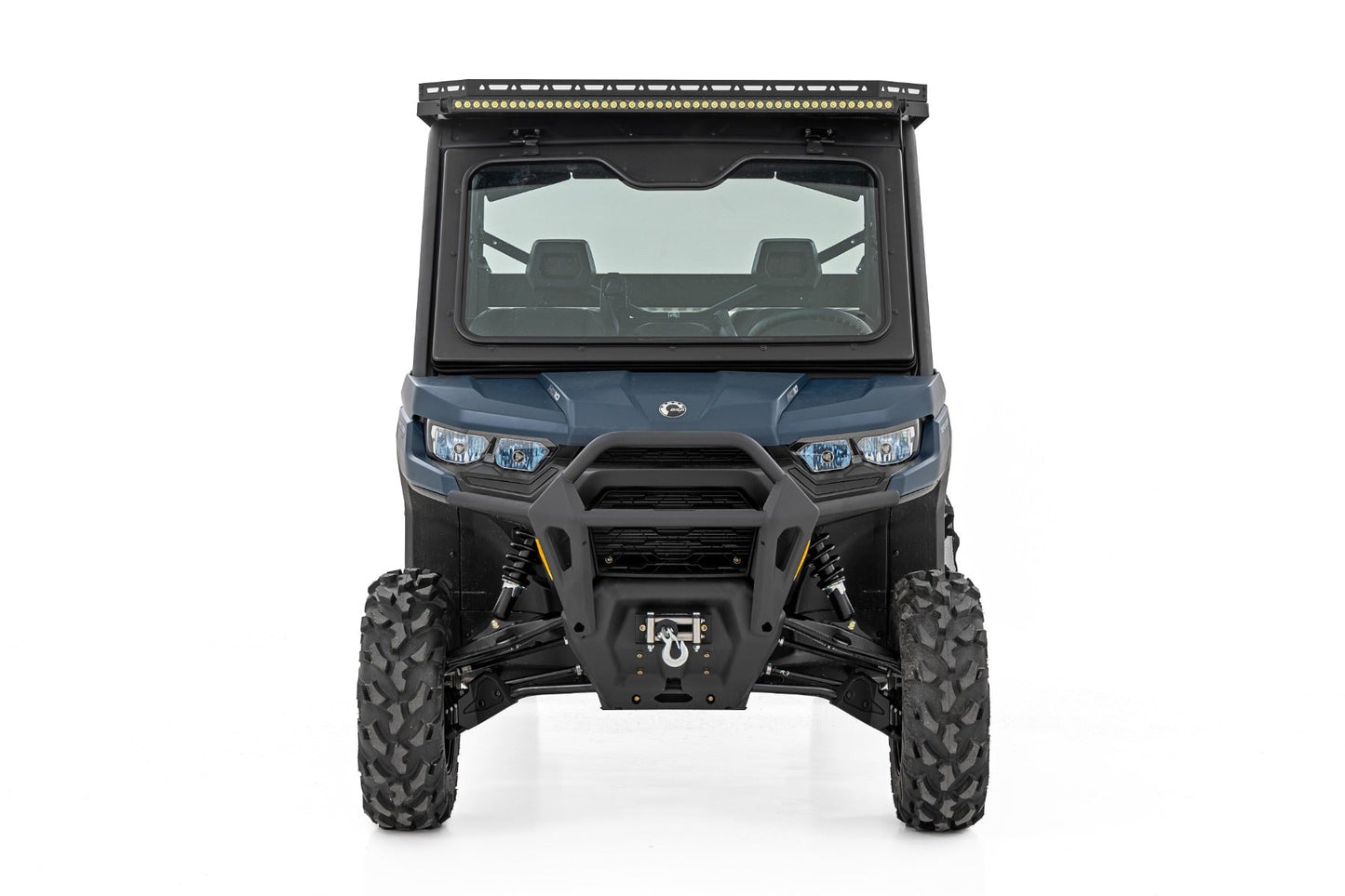 Rough Country 97096 LED Light | Deck Roof | 50" Blk Single Row | Can-Am Defender MAX HD10