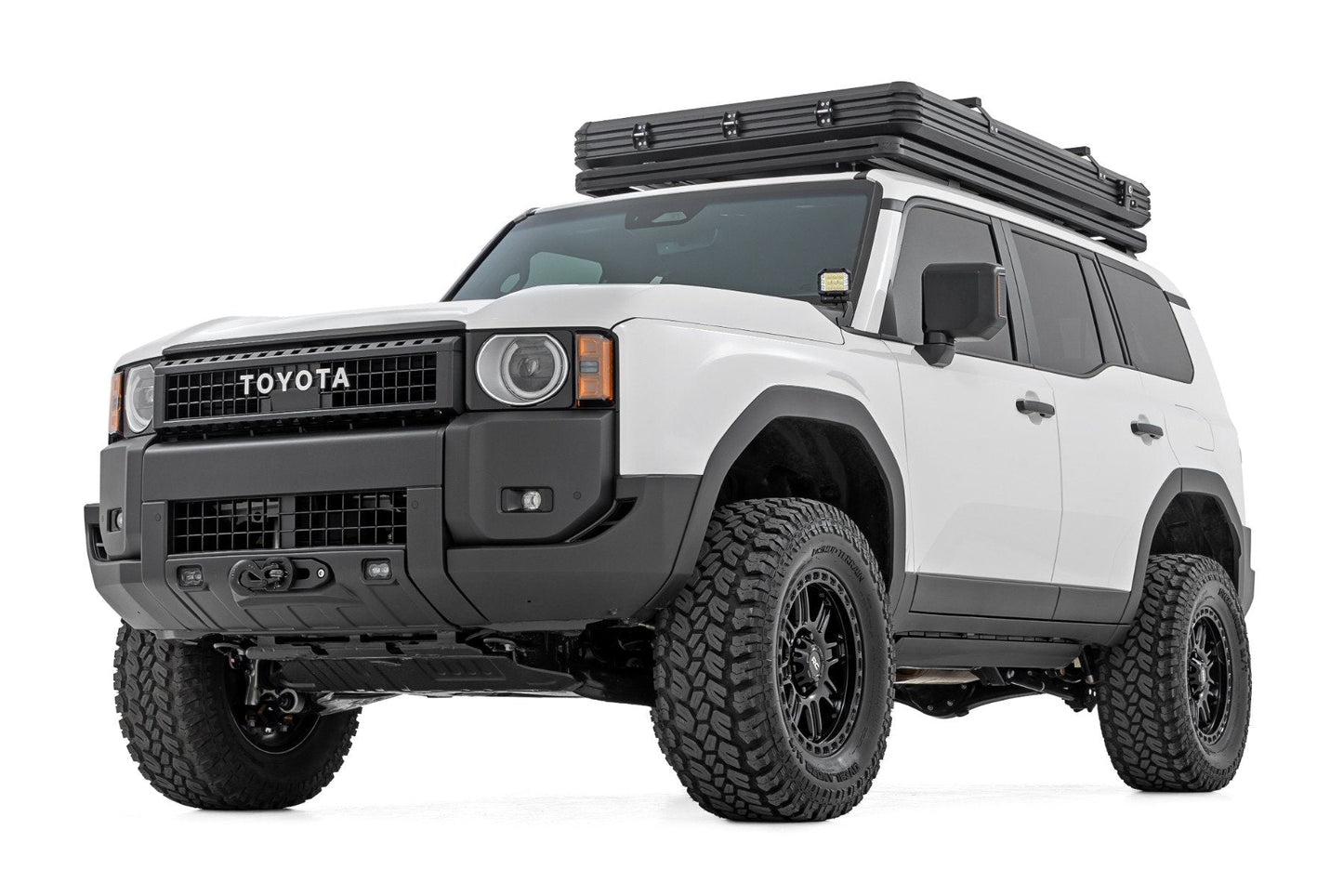 Rough Country 10747A Hidden Winch Mount | White SAE | Fog | Toyota Land Cruiser 4WD (2024-2025)