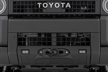 Rough Country 10747A Hidden Winch Mount | White SAE | Fog | Toyota Land Cruiser 4WD (2024-2025)