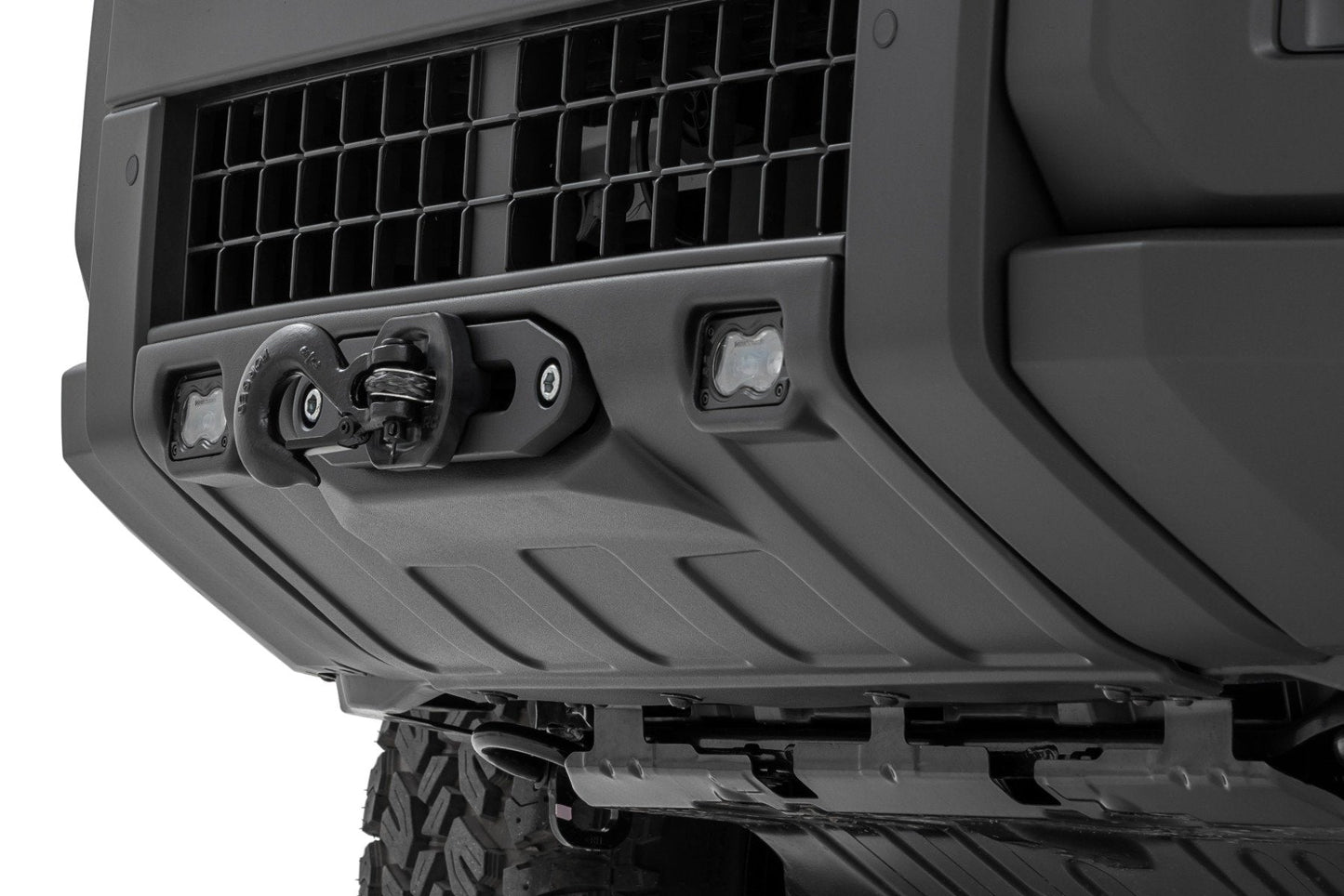 Rough Country 10750 Hidden Winch Mount | Yellow SAE | Fog | Toyota Land Cruiser 4WD (2024-2025)