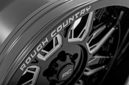 Rough Country 86201010 Rough Country 86 Series Wheel | One-Piece | Gloss Black | 20x10 | 8x6.5 | -19mm