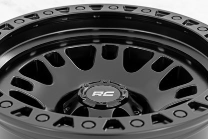 Rough Country 82170918 Rough Country 82 Series Wheel | One-Piece | Semi Gloss Black | 17x9 | 5x5 | -12mm