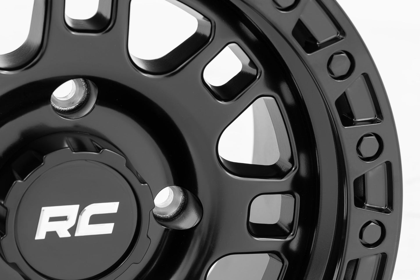 Rough Country 82140733 Rough Country 82 Series Wheel | One-Piece | Semi Gloss Black | 14x7 | 4x137 | +10mm