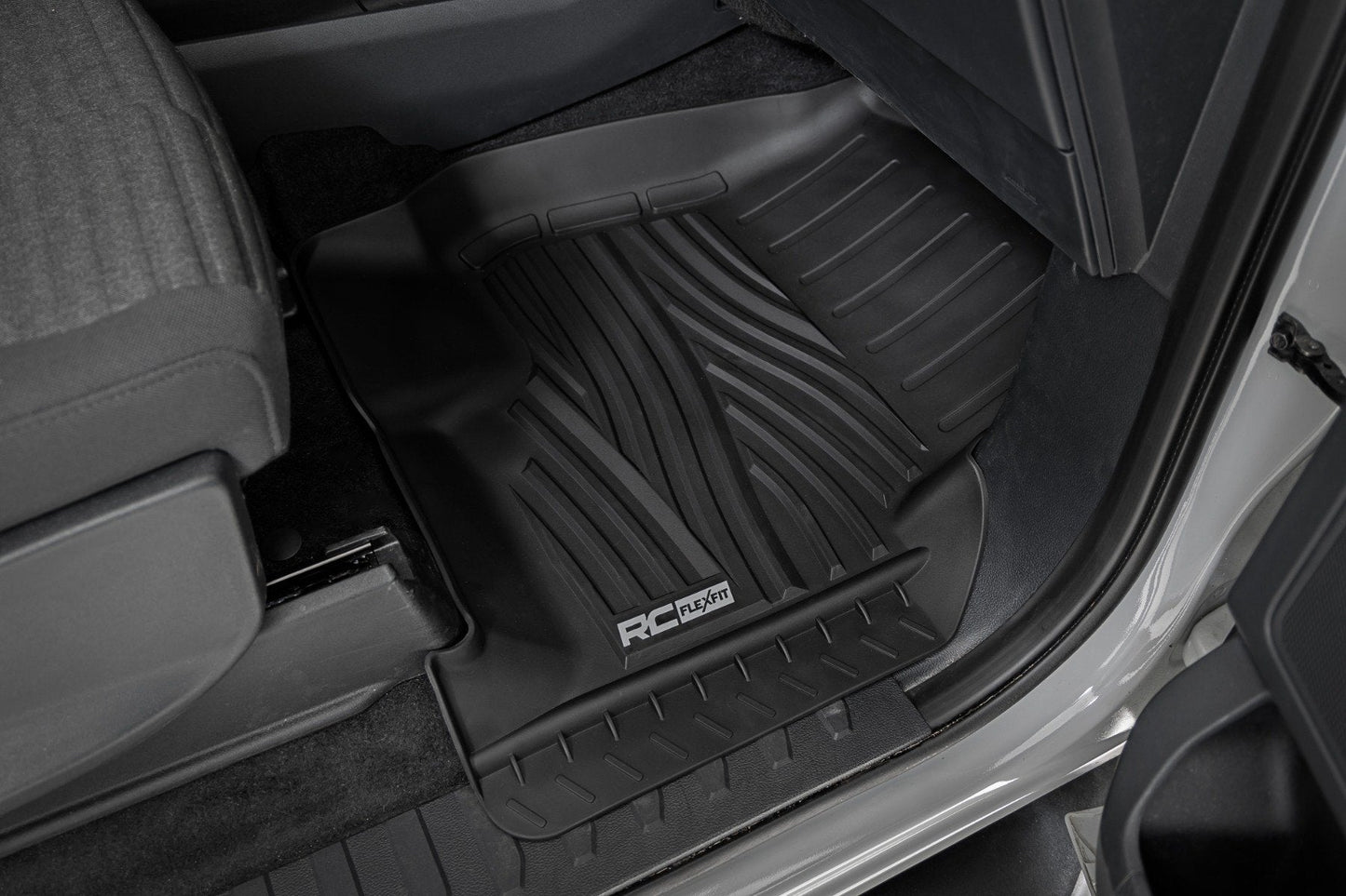 Rough Country FF-51512 Flex-Fit Floor Mats | FR & RR | Ford F-150 (15-25)/F-150 Lightning (22-25)/Raptor (17-25)