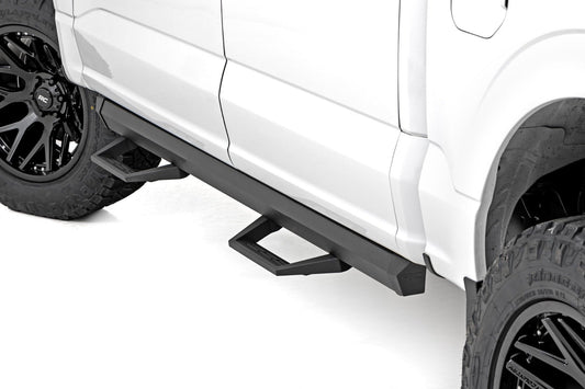 Rough Country 51141 SRL2 Adj Aluminum Step | Crew Cab | Ford F-150/Lightning/F-250/F-350/Raptor (15-26)