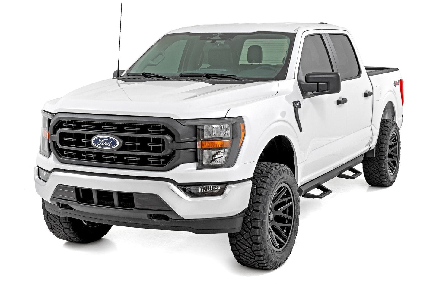 Rough Country 51141 SRL2 Adj Aluminum Step | Crew Cab | Ford F-150/Lightning/F-250/F-350/Raptor (15-26)