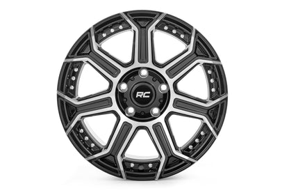 Rough Country 89170912 Rough Country 89 Series Wheel | One-Piece | Black Machined Gun Metal | 17x9 | 6x5.5 | -12mm