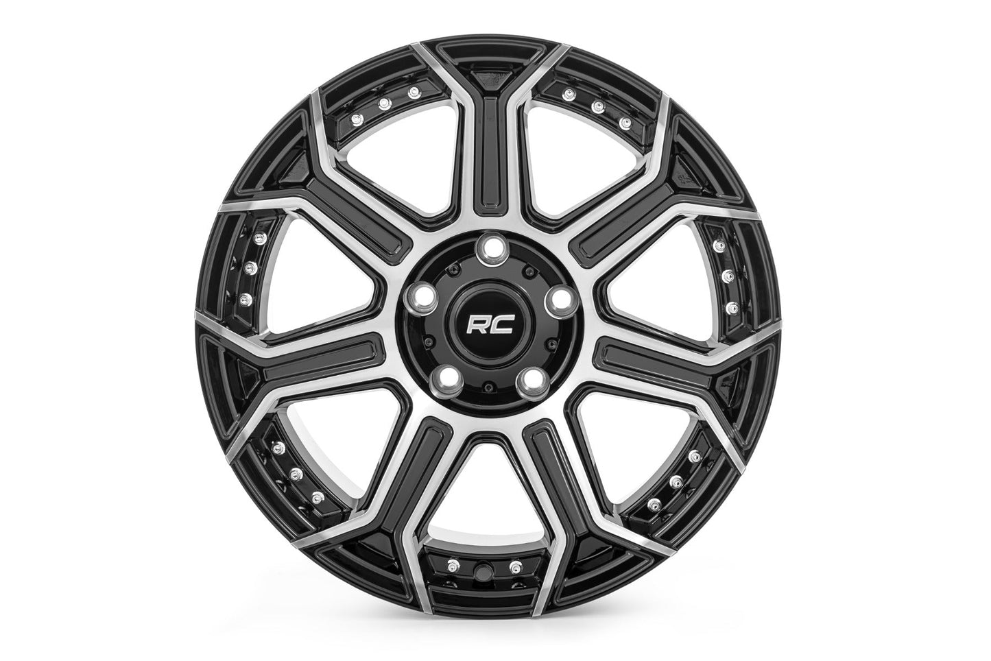 Rough Country 89170918 Rough Country 89 Series Wheel | One-Piece | Black Machined Gun Metal | 17x9 | 5x5 | -12mm