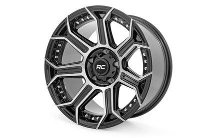 Rough Country 89170913 Rough Country 89 Series Wheel | One-Piece | Black Machined Gun Metal | 17x9 | 5x4.5 | -12mm