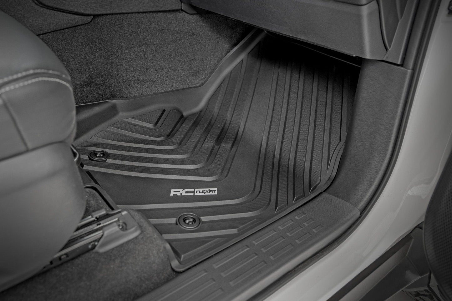 Rough Country FF-71618 Flex-Fit Floor Mats | FR & RR | Toyota Land Cruiser 4WD (2024-2025)