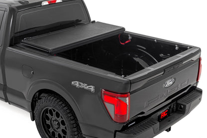 Rough Country 47229650B Hard Low Profile Bed Cover | 6'7" Bed | Ford F-150 2WD/4WD (2021-2025)
