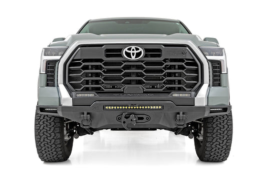 Rough Country 72008 Hybrid Front Bumper | 12000S | Blk LED w/ White DRL | Toyota Tundra (22-25)