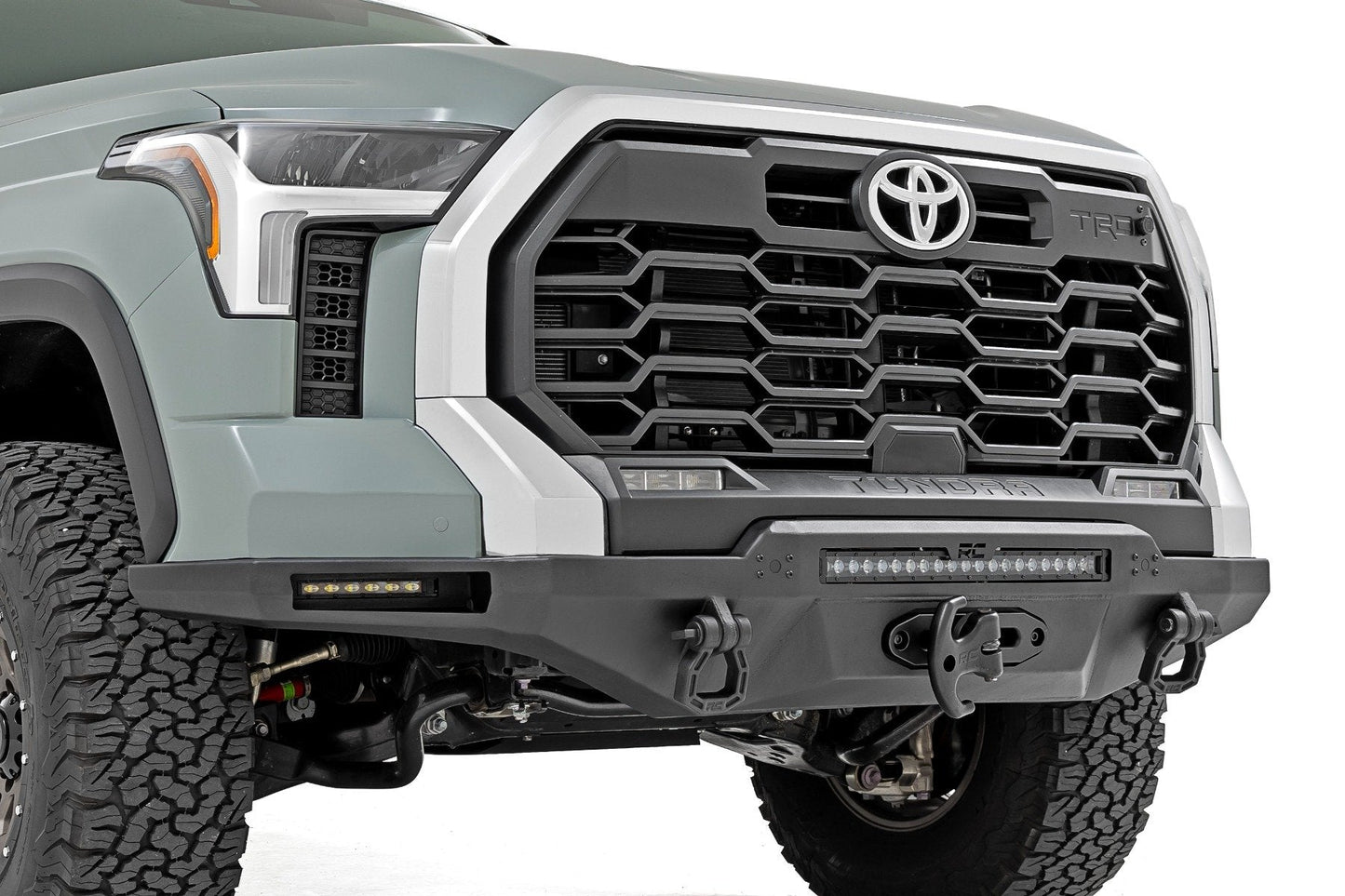 Rough Country 72007 Hybrid Front Bumper | 12000S | Blk LED | Toyota Tundra 2WD/4WD (2022-2025)