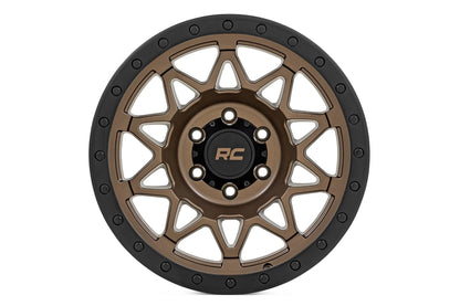 Rough Country 78181218 Rough Country 78 Series Wheel | Simulated Beadlock | Bronze/Black | 18x9 | 5x5 | -12mm