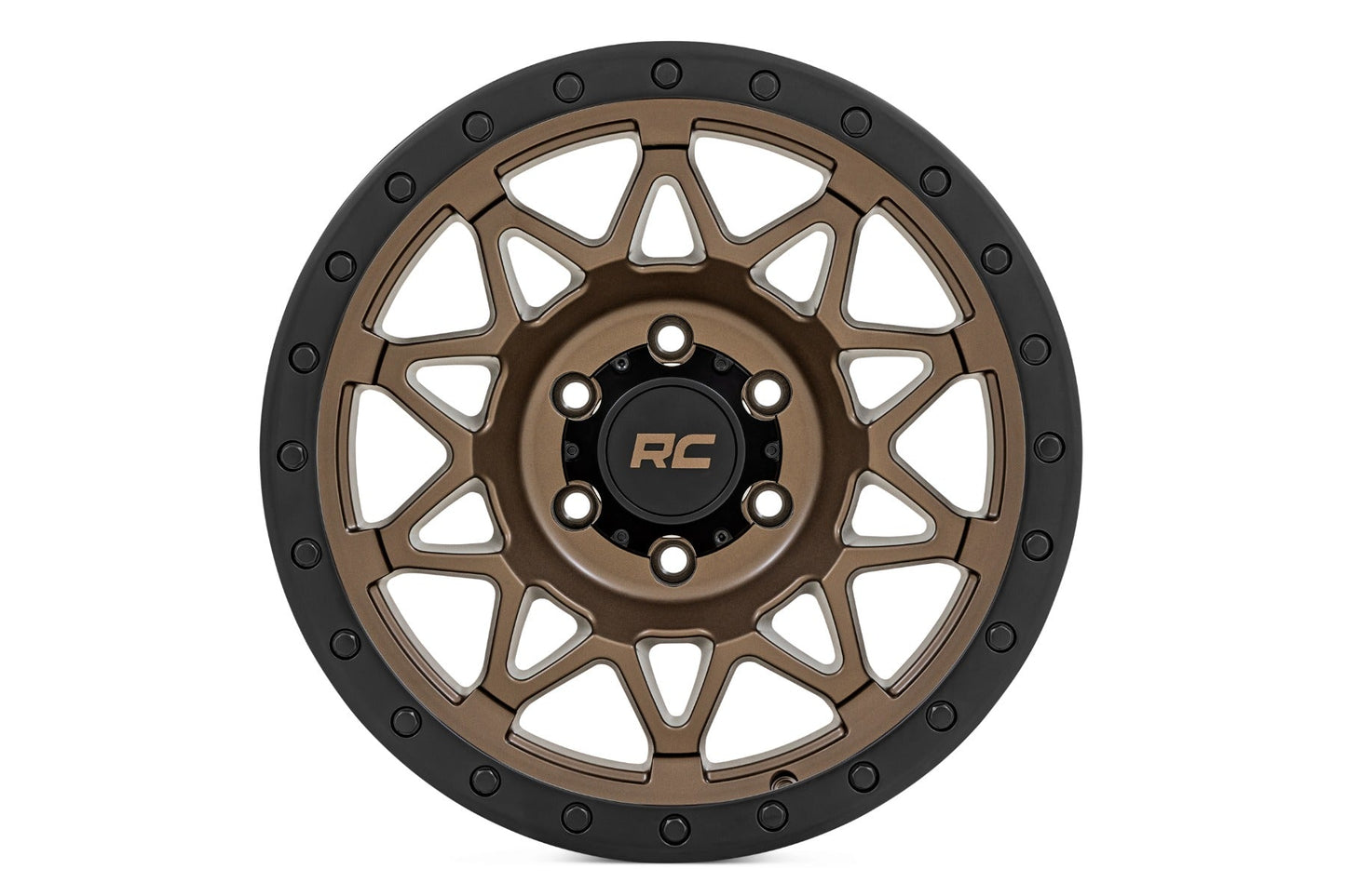 Rough Country 78170918 Rough Country 78 Series Wheel | Simulated Beadlock | Bronze/Black | 17x8.5 | 5x5 | +0mm