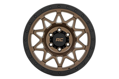 Rough Country 78170918 Rough Country 78 Series Wheel | Simulated Beadlock | Bronze/Black | 17x8.5 | 5x5 | +0mm