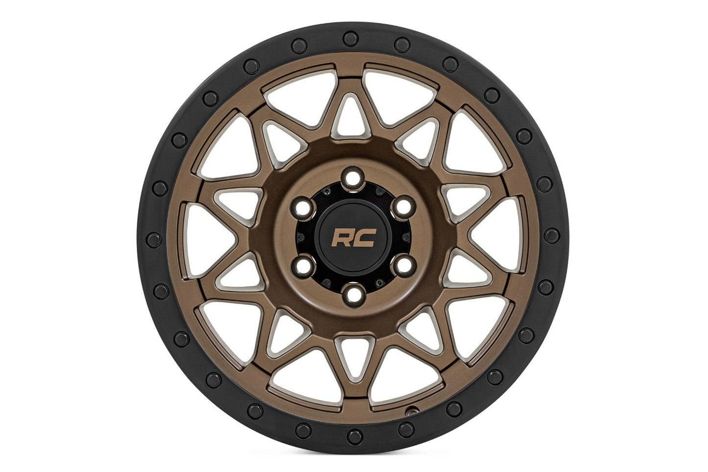Rough Country 78180917 Rough Country 78 Series Wheel | Simulated Beadlock | Bronze/Black | 18x9 | 6x135 | 0mm