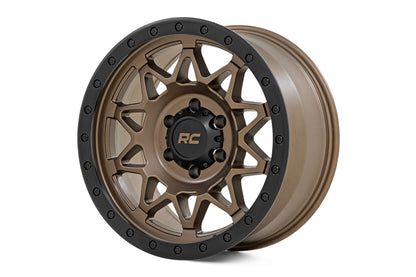 Rough Country 78181218 Rough Country 78 Series Wheel | Simulated Beadlock | Bronze/Black | 18x9 | 5x5 | -12mm