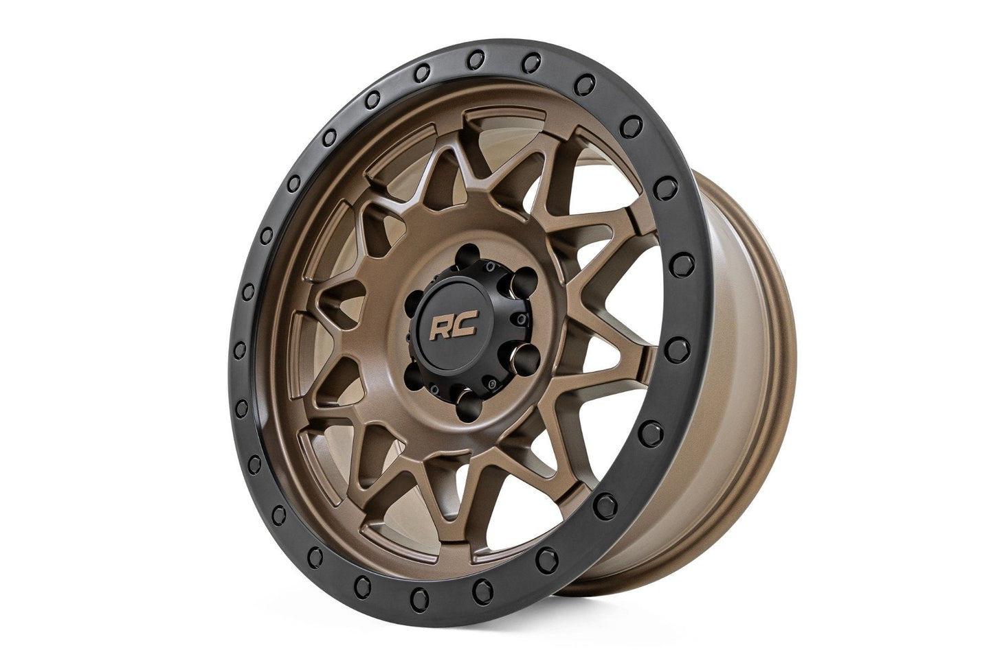 Rough Country 78180918 Rough Country 78 Series Wheel | Simulated Beadlock | Bronze/Black | 18x9 | 5x5 | 0mm