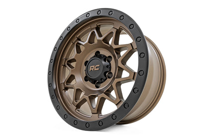 Rough Country 78180911 Rough Country 78 Series Wheel | Simulated Beadlock | Bronze/Black | 18x9 | 8x170 | 0mm