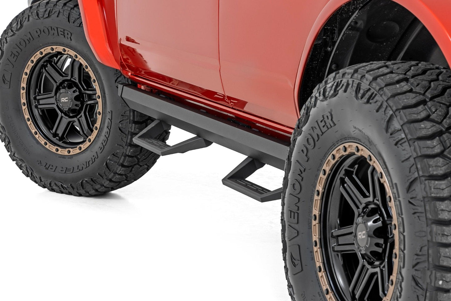 Rough Country 51143 SRL2 Adjustable Aluminum Step | 4-Door | Ford Bronco 4WD (2021-2025)