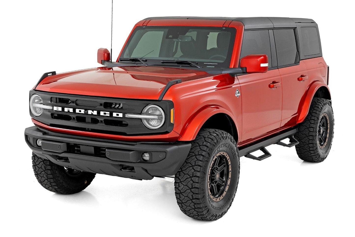 Rough Country 51143 SRL2 Adjustable Aluminum Step | 4-Door | Ford Bronco 4WD (2021-2025)