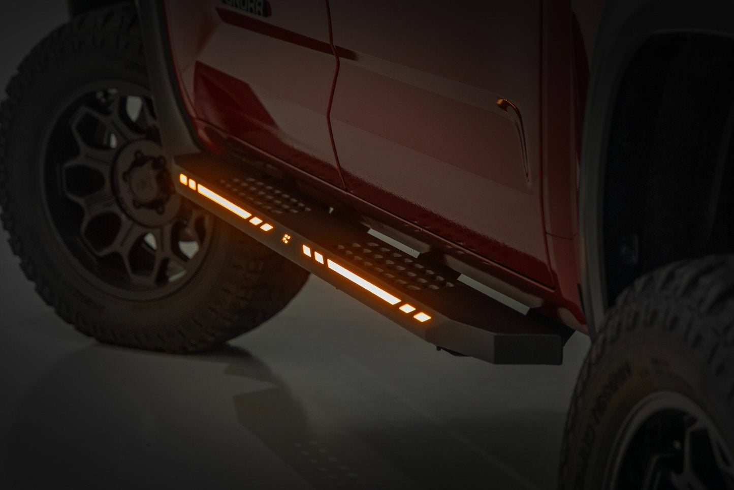 Rough Country 57008 AC2 Running Boards | Amber/White | CrewMax | Toyota Tundra 2WD/4WD (22-25)