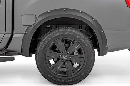 Rough Country F-N101705A-G41 Pocket Fender Flares | G41 Magnetic Black | Nissan Titan 2WD/4WD (2017-2024)