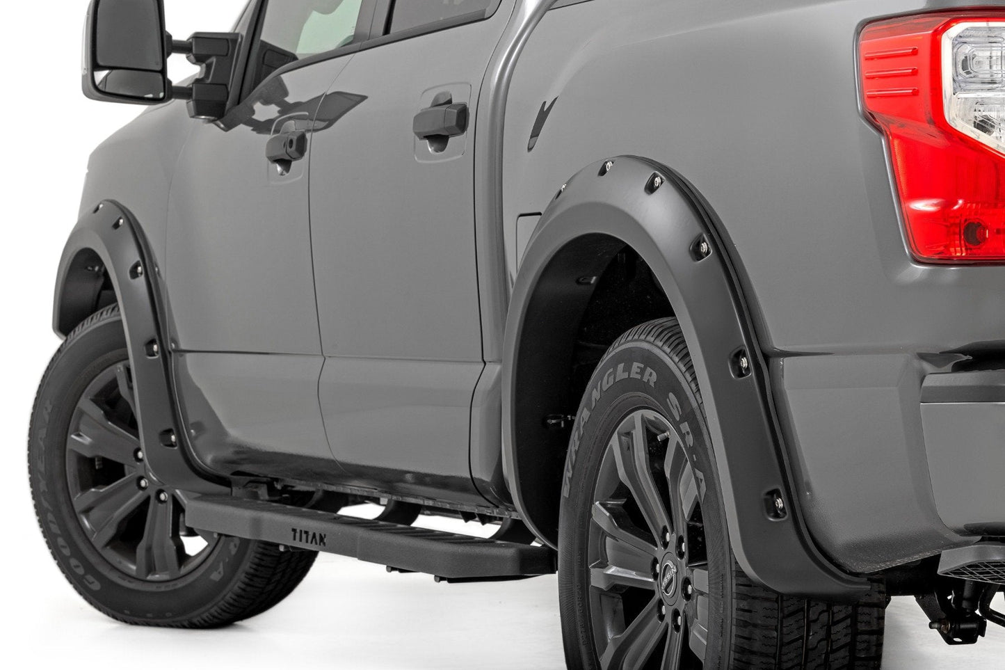 Rough Country F-N101705A-RCGB Pocket Fender Flares | Crew Cab | W/O Emblem | Gloss Black | Nissan Titan (17-24)