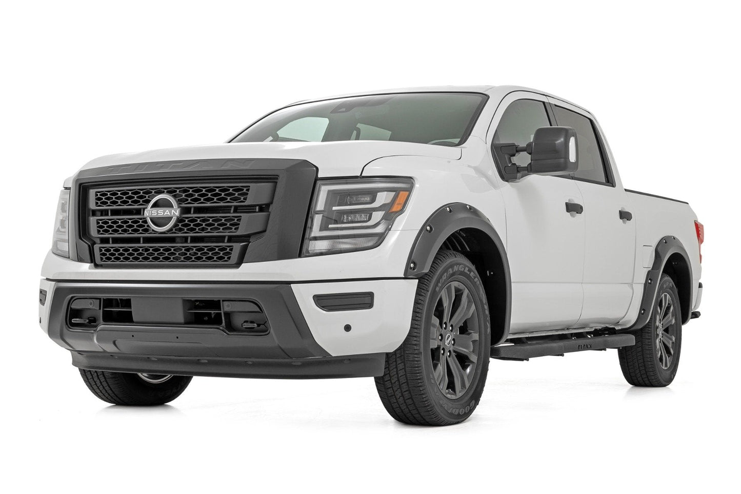 Rough Country F-N101705A-RCGB Pocket Fender Flares | Crew Cab | W/O Emblem | Gloss Black | Nissan Titan (17-24)