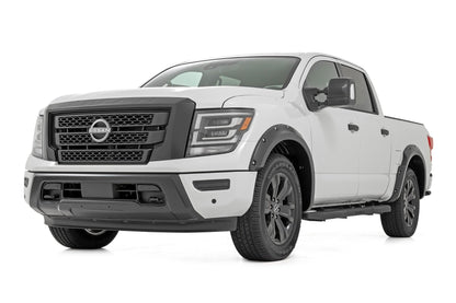 Rough Country F-N101705A-RCGB Pocket Fender Flares | Crew Cab | W/O Emblem | Gloss Black | Nissan Titan (17-24)