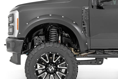 Rough Country F-F20231-PQ Pocket Fender Flares | PQ Race Red | Ford F-250/F-350 Super Duty (23-26)