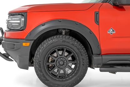Rough Country F-F11612A-YZ Pocket Fender Flares | YZ Oxford White | Ford Bronco Sport 4WD (2021-2025)