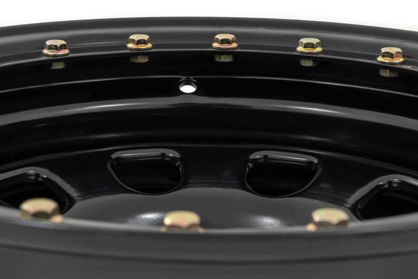 Rough Country RC51-5165SL Steel Simulated Bead Lock Wheel | Black | 15x10 | 5x4.5 | 3.30 Bore | -39