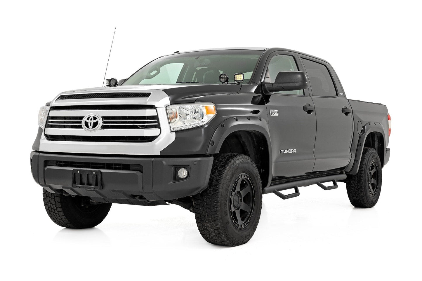 Rough Country RCT0786CCB Nerf Steps | Cab Length | CrewMax | 5'7" Bed | Toyota Tundra 2WD/4WD (07-21)