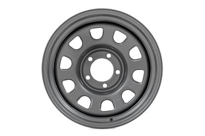 Rough Country RC158545G Steel Wheel | Gray | 15x8 | 5x4.5 | 3.30 Bore | -19