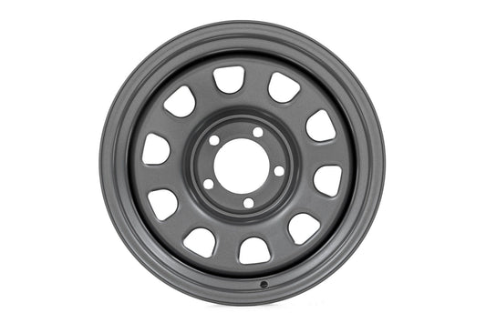 Rough Country RC51-5165G Steel Wheel | Gray | 15x10 | 5x4.5 | 3.30 Bore | -39