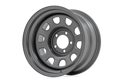 Rough Country RC158545G Steel Wheel | Gray | 15x8 | 5x4.5 | 3.30 Bore | -19
