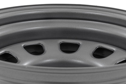Rough Country RC51-5165G Steel Wheel | Gray | 15x10 | 5x4.5 | 3.30 Bore | -39