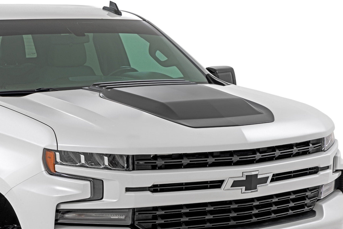Rough Country HS10010-GPA Hood Scoop | GPA Graphite | Chevy Silverado 1500 2WD/4WD (2019-2026 & Classic)