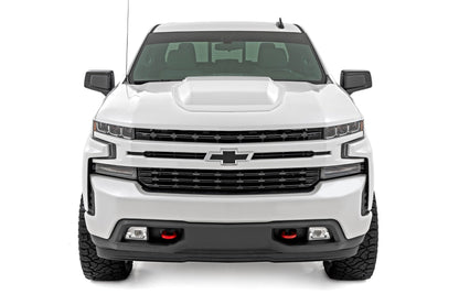 Rough Country HS10010-GAZ Hood Scoop | GAZ Summit White | Chevy Silverado 1500 2WD/4WD (2019-2026 & Classic)
