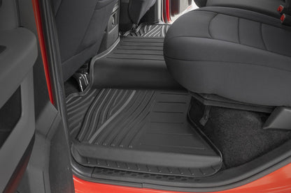 Rough Country FF-31213 Flex-Fit Floor Mats | FR & RR | Crew Cab | Ram 1500 2WD/4WD (2012-2018 & Classic)