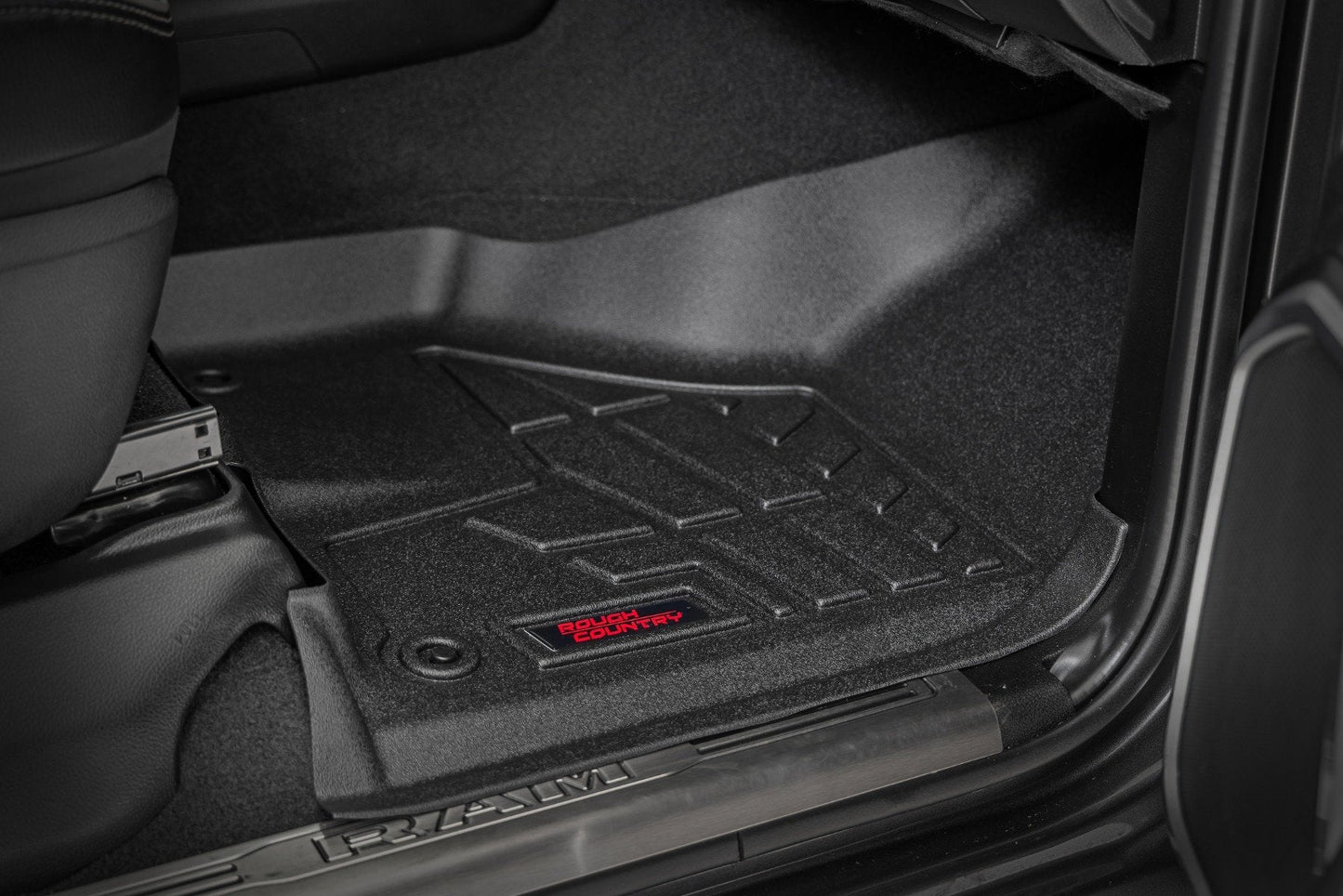 Rough Country SM31430 Sure-Fit Floor Mats | Front & Rear | Crew | Ram 2500/3500 2WD/4WD (2019-2026)
