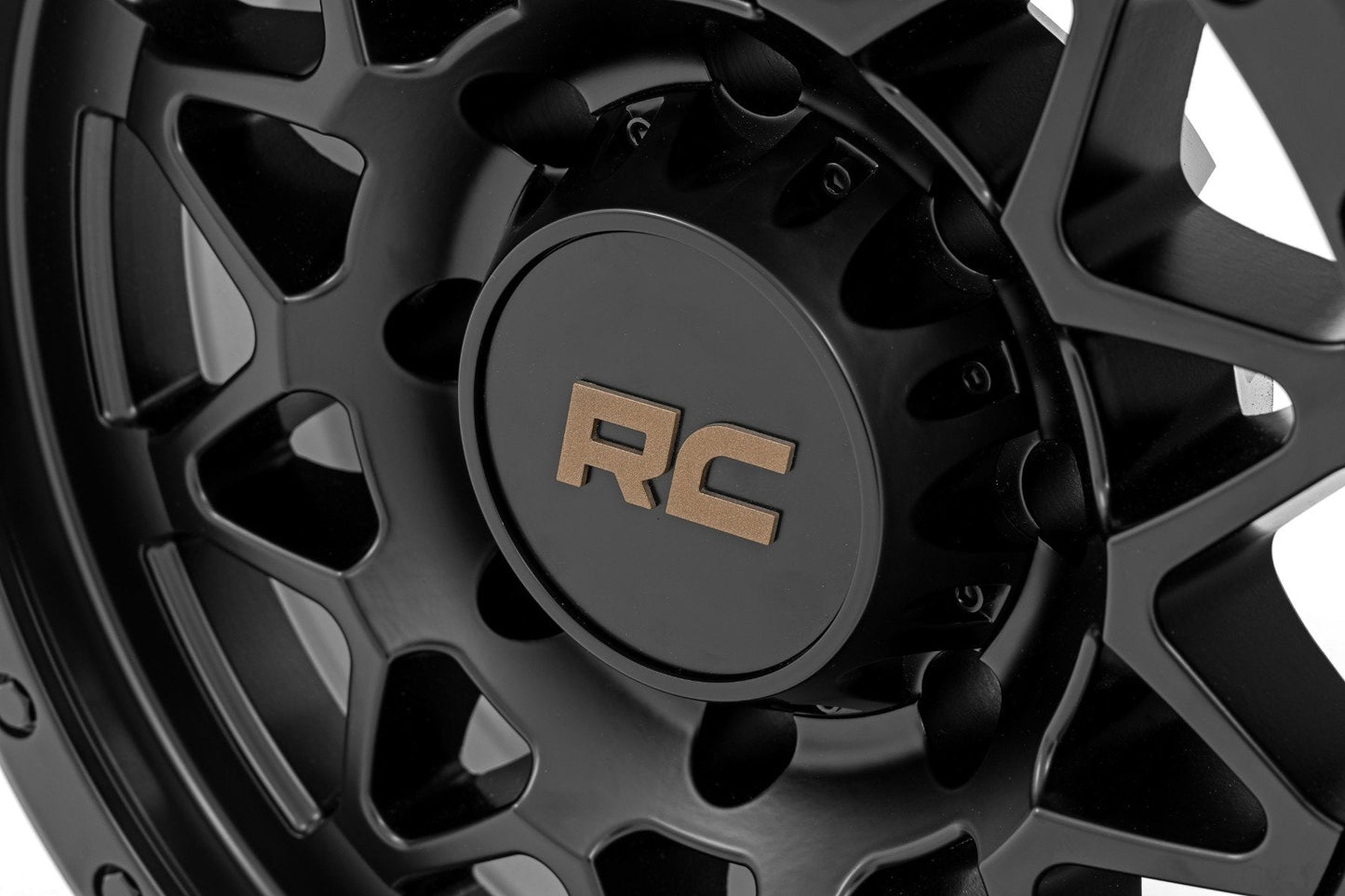 Rough Country 78181211B Rough Country 78 Series Wheel | Simulated Beadlock | Black | 18x9 | 8x170 | -12mm
