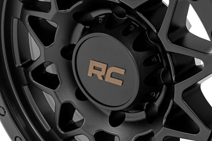Rough Country 78180911B Rough Country 78 Series Wheel | Simulated Beadlock | Black | 18x9 | 8x170 | 0mm