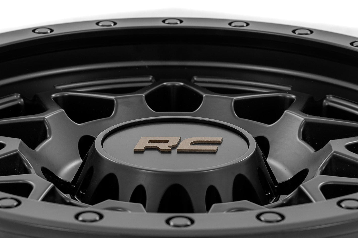 Rough Country 78181210B Rough Country 78 Series Wheel | Simulated Beadlock | Black | 18x9 | 8x6.5 | -12mm