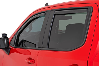 Rough Country 811924 Side Window Deflectors | In Channel Rain Guard | Chevy/GMC 1500/2500HD/3500HD (19-26 & Classic)