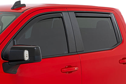 Rough Country 811924 Side Window Deflectors | In Channel Rain Guard | Chevy/GMC 1500/2500HD/3500HD (19-26 & Classic)